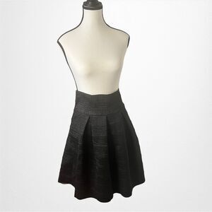 New With Tags Ann Taylor Black Pleated A-line Skirt Size 4